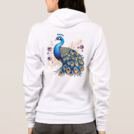 Påfågel med lila blommor t shirt
