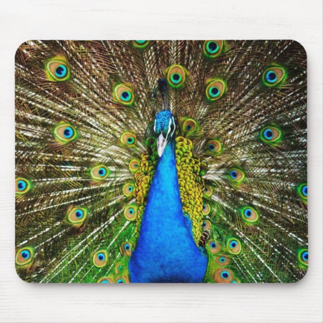 Påfågel Mousepad Musmatta (Framsidan)