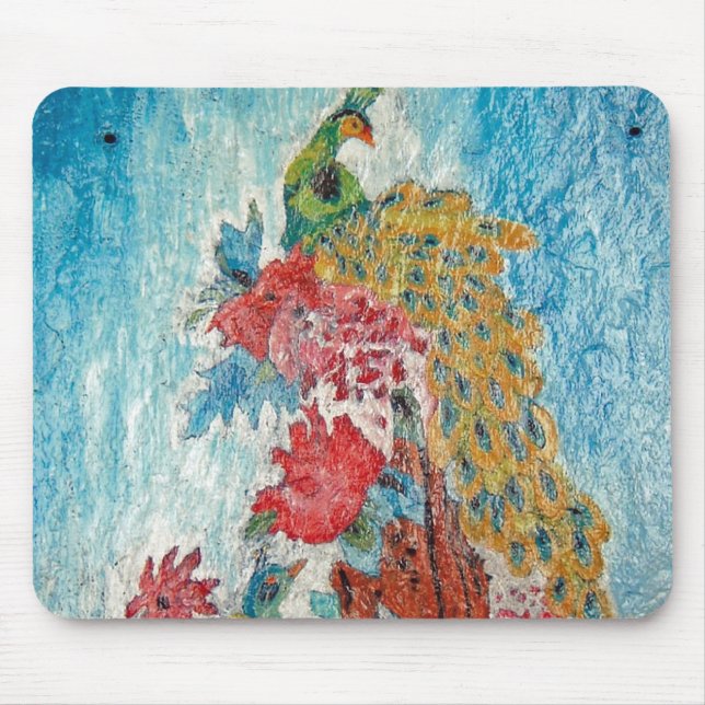 påfågel musmatta (Framsidan)