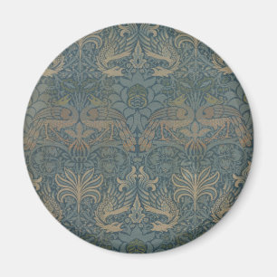 Påfågel och Drak av William Morris Magnet