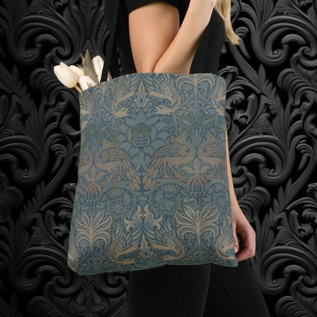 Påfågel och Drak av William Morris Tygkasse (Peacock and Dragon by William Morris Tote Bag)