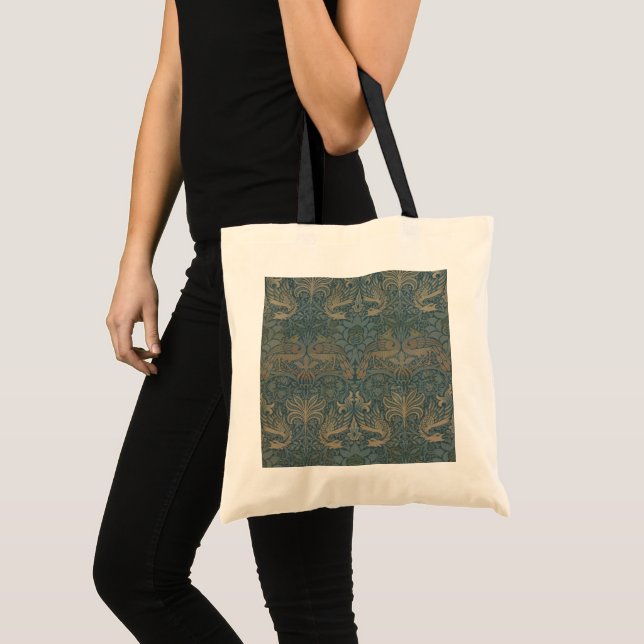 Påfågel och Drak av William Morris Tygkasse (Framsida (produkt))