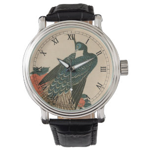 Påfågel och pioner av Hiroshige, Japansk konst Armbandsur
