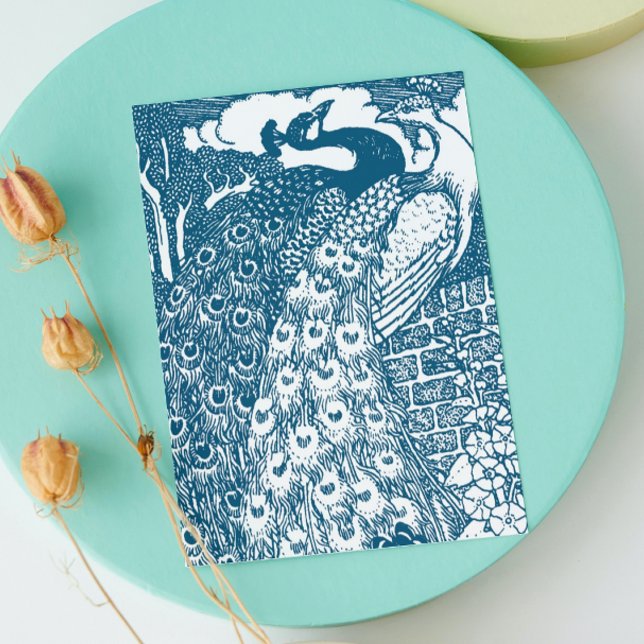 Påfågel Rädda Datum Meddelande Vykort (Skapare uppladdad)