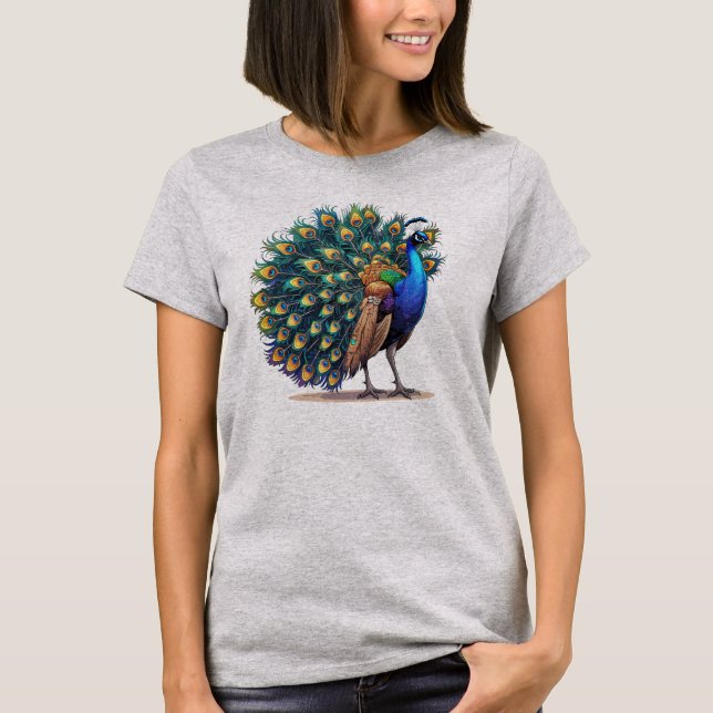 Påfågel T Shirt (Framsida)