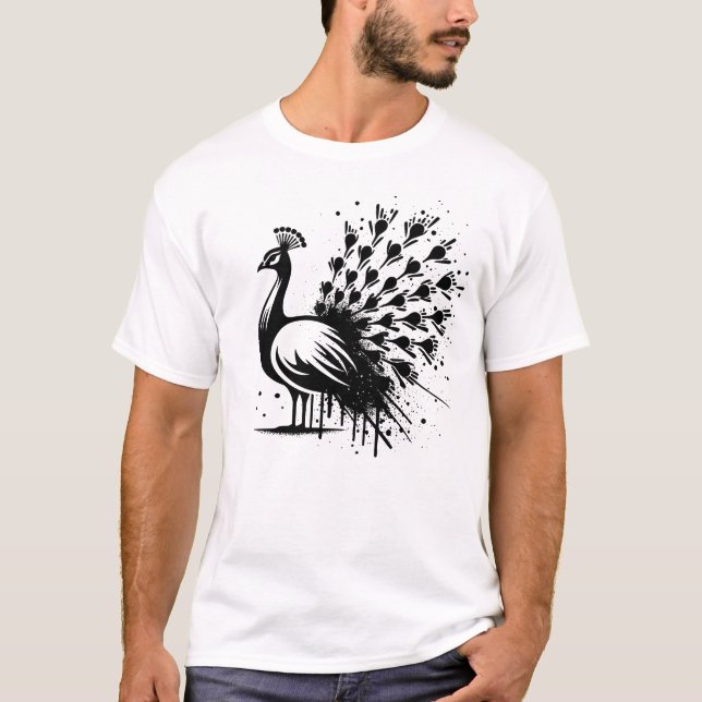 Påfågel T Shirt (Framsida)