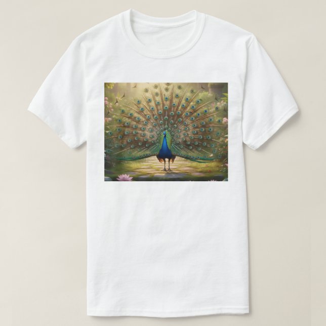 Påfågel  t shirt (Design framsida)