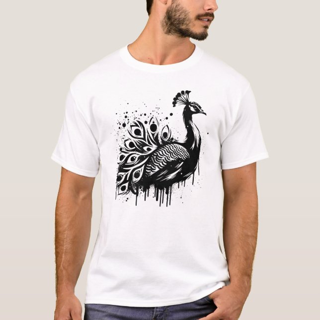 Påfågel T Shirt (Framsida)