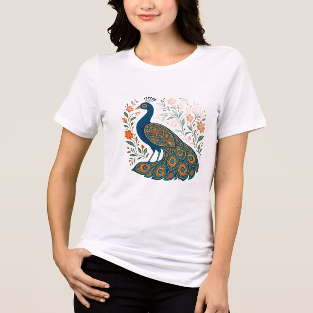 Påfågel Truck Art  T Shirt (Framsida)