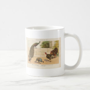Påfågel, Turkiet & Guinea fågel Kaffemugg