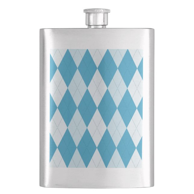 Påfågelblått Argyle Liten Diamantform Fickplunta (Framsidan)