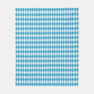 Påfågelblått Argyle Liten Diamantform Fleecefilt