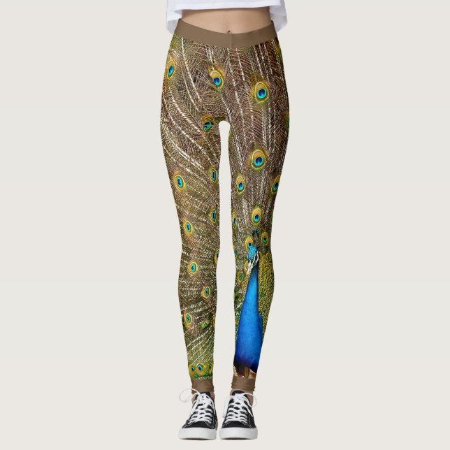 Påfågeldamasker Leggings (Framsida)