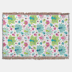 påfågelfågel och uggla mysfilt