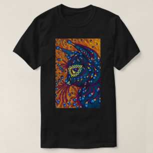 Påfågelfjäderkatt, Louis Wain Tee Shirt