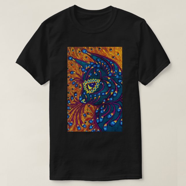 Påfågelfjäderkatt, Louis Wain Tee Shirt (Design framsida)