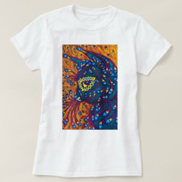 Påfågelfjäderkatt, Louis Wain Tee Shirt