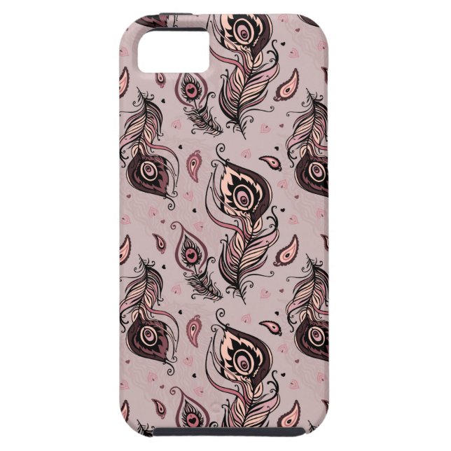 Påfågelfjädermönster Case-Mate iPhone Skal (Baksidan)