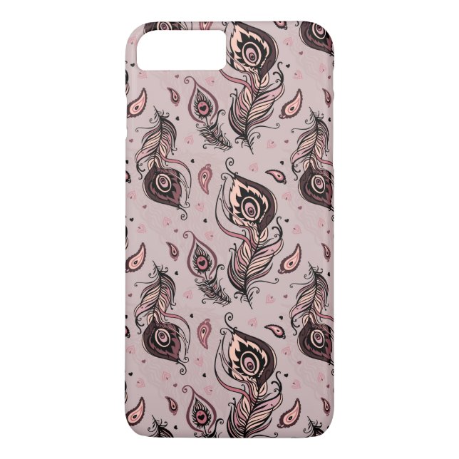 Påfågelfjädermönster Case-Mate iPhone Skal (Baksida)