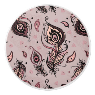 Påfågelfjädermönster Knopp