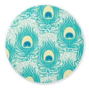 Påfågelfjädermönster Knopp