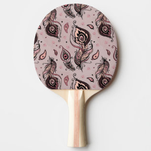 Påfågelfjädermönster Pingisracket