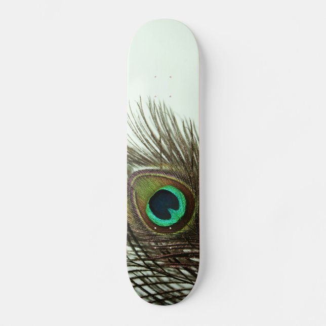 PåfågelfjäderSkateboard Skateboard Bräda 21,5 Cm (Framsida)