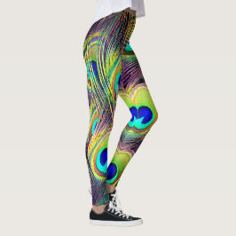 Påfågelfjädrar 5 leggings