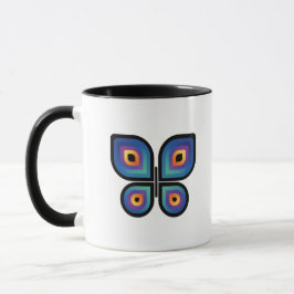 Påfågelflamma Fjäril Mugg