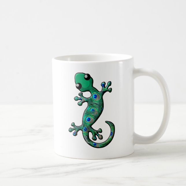 PåfågelGecko Kaffemugg (Höger)