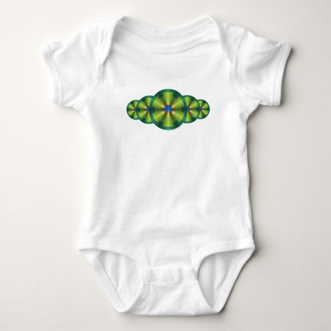 Påfågelillusion Barn och baby ljust t-shirt (Framsida)