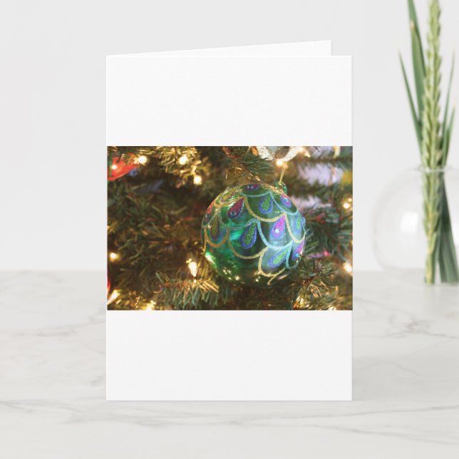 Påfågeljul Helgkort (Framsida)