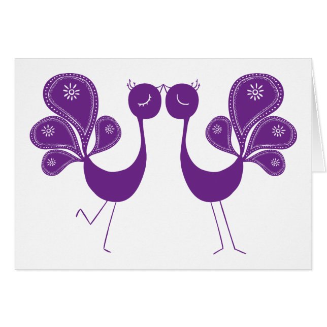 Påfågelkärleklavendel Hälsningskort (Framsidan Horizontal)