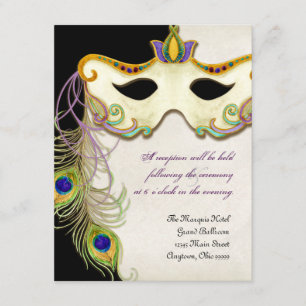 Påfågelmaskeraden maskerar boll, inbjudningar