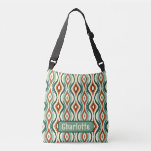 Påfågelmönster Teal Personlig Crossbody Väska
