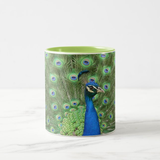PåfågelMug. Två-Tonad Mugg (Center)
