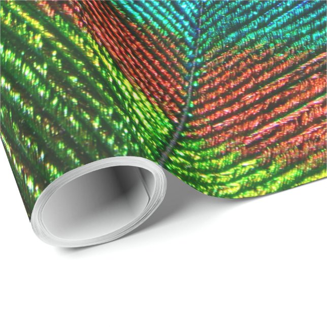 Påfågeln befjädrar alternativ som 6A-6B slår in Presentpapper (Rullad Hörn)