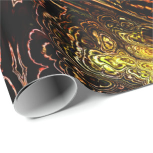 Påfågeln befjädrar fractalen som slår in pappe presentpapper