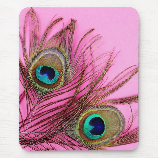 Påfågeln befjädrar Mousepad Musmatta (Framsidan)