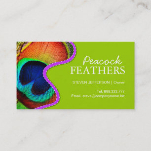 Påfågeln befjädrar visitkortar visitkort