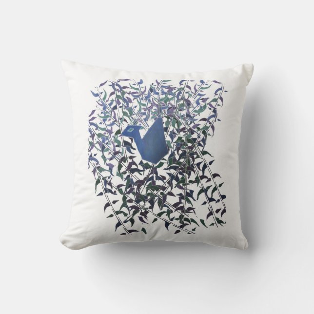 Påfågeln kudder en kudde (Framsida)