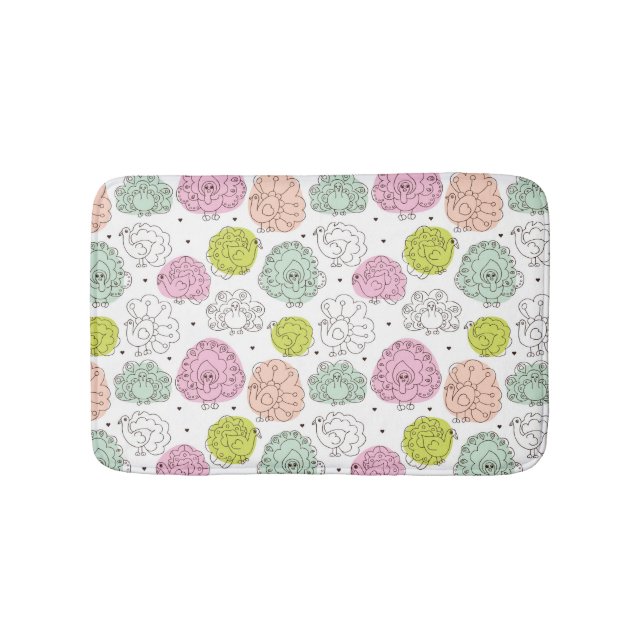 påfågeln lurar tapetvintage badrumsmatta (Framsidan)