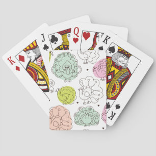 påfågeln lurar tapetvintage casinokort
