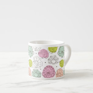 påfågeln lurar tapetvintage espressomugg