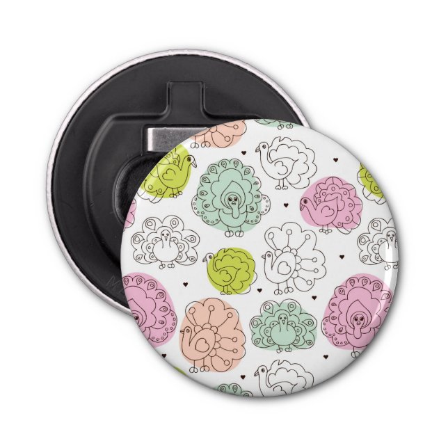 påfågeln lurar tapetvintage flasköppnare (Framsidan)