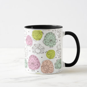påfågeln lurar tapetvintage mugg
