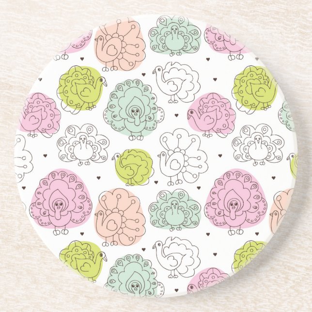 påfågeln lurar tapetvintage underlägg (Framsidan)