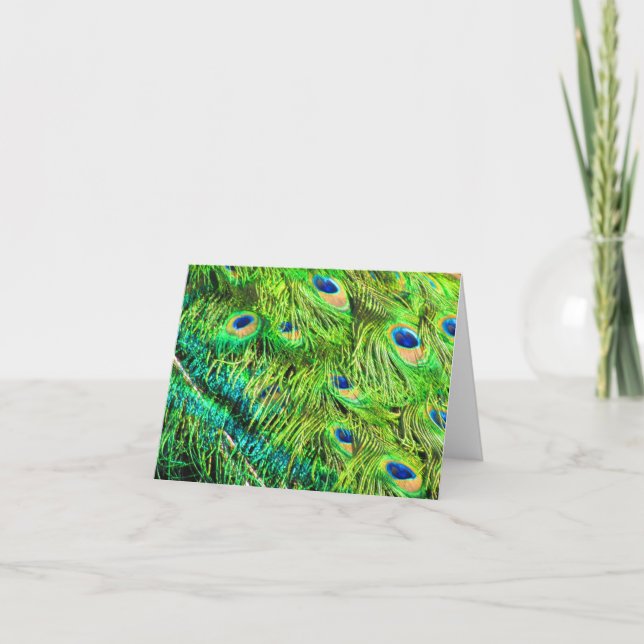 Påfågeln målar kort (Framsida)