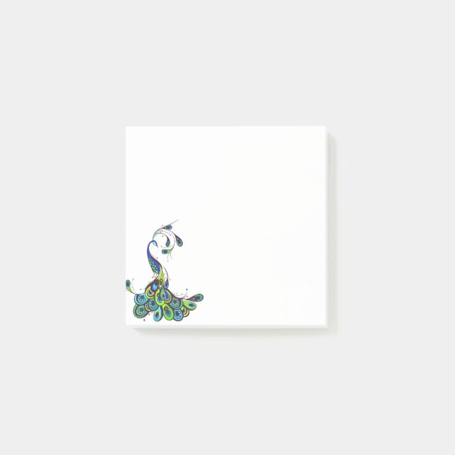 Påfågeln Posta-den-Noterar Post-it Block (Framsida)