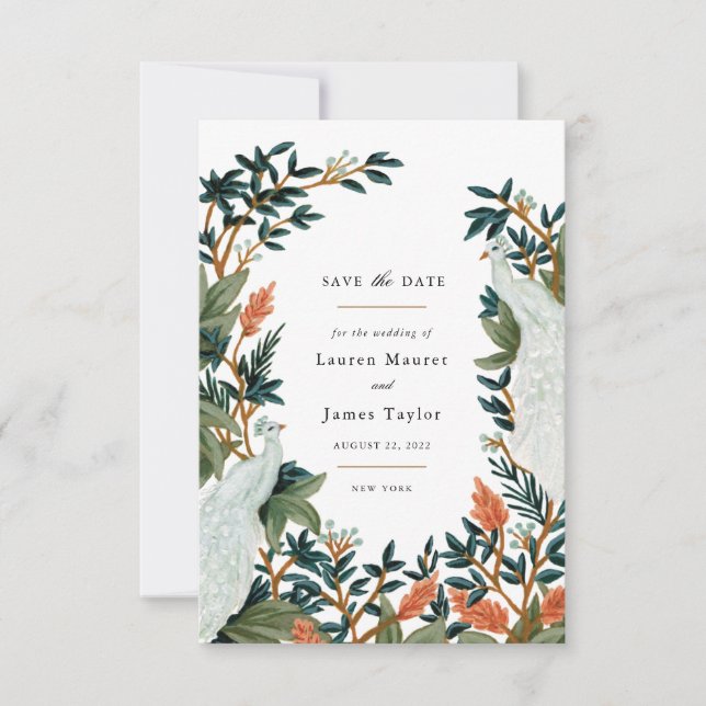 Påfågeln Spara Datumet (Framsida)